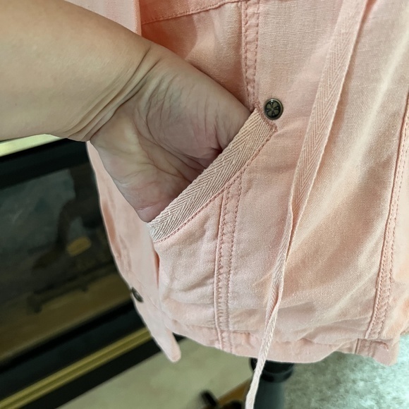 Maurices Linen Blend Salmon Jacket Sz. 3X (Maurice’s 3) - Picture 4 of 13